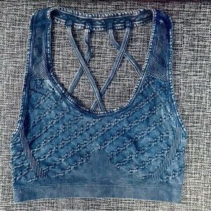 Nikibiki Vintage Denim Textured Strappy back Bralette